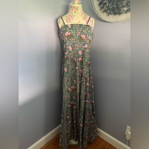 RAGA Floral Teal and Pink Maxi Dress